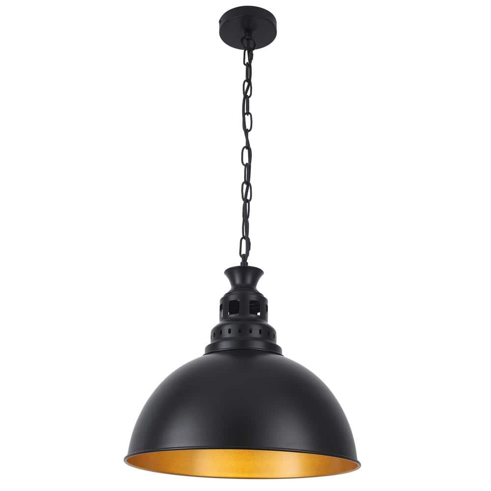 1-Light Black Dome Pendant Light Hanging Chandelier Lighting with Metal Cover for Kitchen Island price history on PriceWatchPro