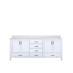 Jacques 80 in. W x 22 in. D White Bath Vanity and Cultured Marble Top