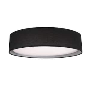 Dalton 16 in. 1 Light 24-Watt Black Integrated LED Flush Mount