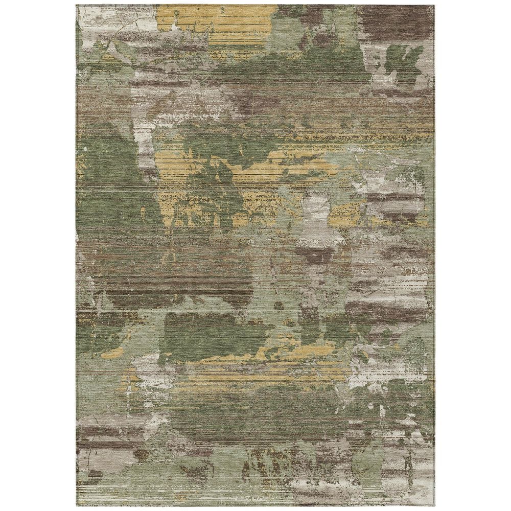 Chantille Machine Washable Indoor/Outdoor Abstract ACN2646 Olive 3 ft. x 5 ft. Area Rug price history on PriceWatchPro