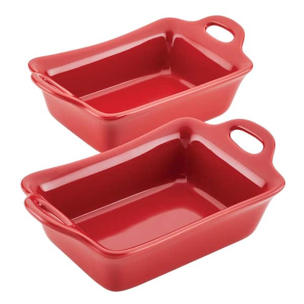 Rachael Ray Ceramics 2-Piece, Red, Bakeware Set 48381 - The Home Depot