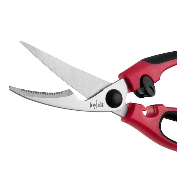 JoyJolt Heavy-Duty 9.5 in. Red Multi-Purpose Stainless Steel Kitchen  Scissors Poultry Shears JKT15111 - The Home Depot