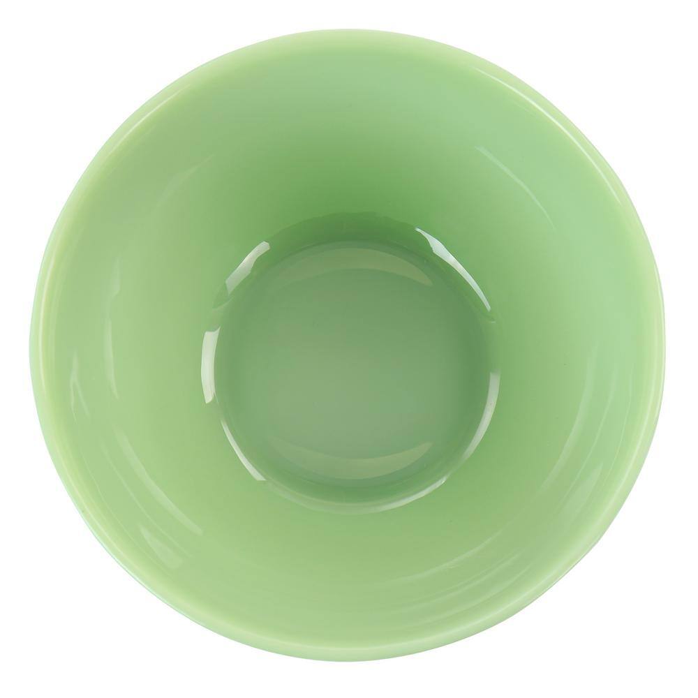 Jadeite Glass Cereal and Soup Bowl Set, Jade Green