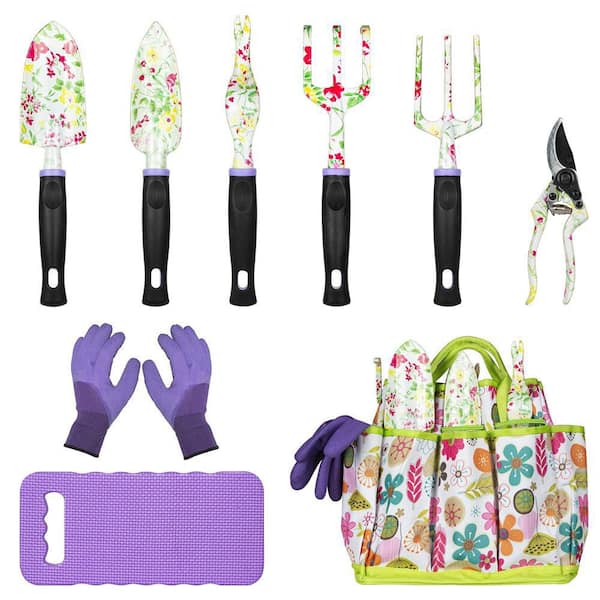 Dyiom 9-Piece Garden Tool Set Gardening Tools Set Heavy-Duty Aluminum Garden Kit