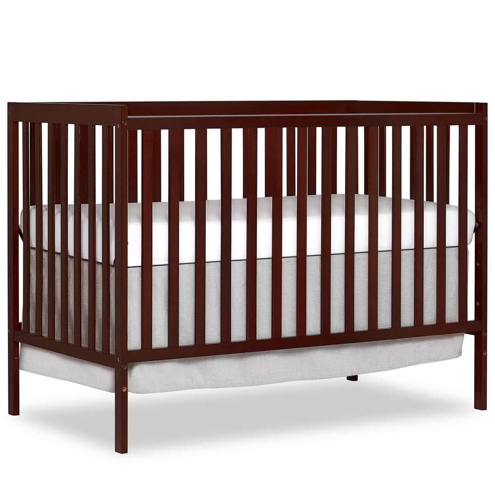 Dream On Me Synergy 5-in-1 Convertible Crib in Espresso  Greenguard Gold Certified