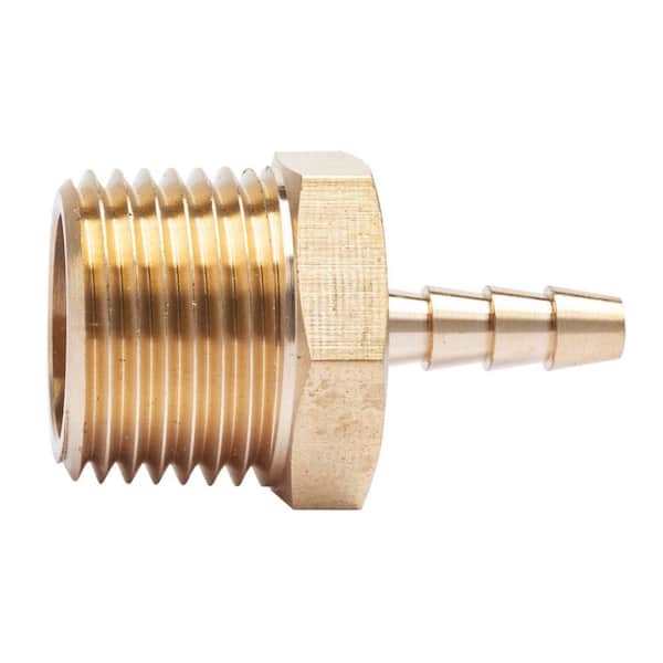 3/16 in. ID Hose Barb x 1/2 in. MIP Lead Free Brass Adapter Fitting (25-Pack)