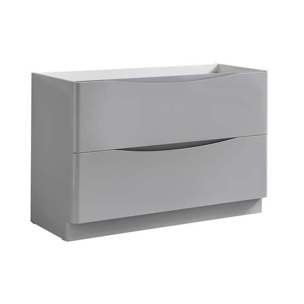 Fresca Tuscany 48 in. Modern Bath Vanity Cabinet Only in Glossy Gray
