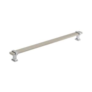 Overton 11-5/16 in. (288 mm) Satin Nickel/Polished Chrome Drawer Pull