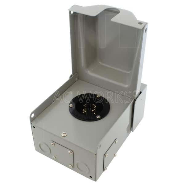 AC WORKS 30A Locking 4-Prong L14-30 Heavy-Duty Generator Transfer
