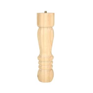 WAD2409 2-1/8 in. x 2-1/8 in. x 9 in. Pine Traditional Leg