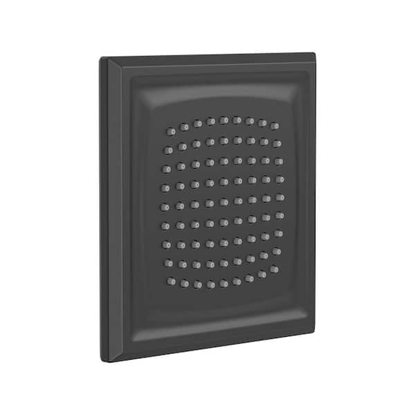 American Standard Town Square 1-Spray Pattern 6.3 in. Single Wall Mount Fixed Shower Head in Matte Black