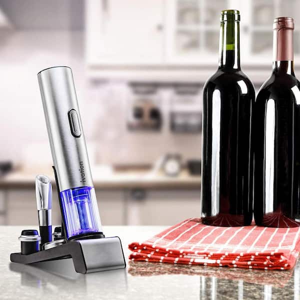 Ivation Electric Wine Opener, 7-Piece Wine Gift Set, Electric Bottle Opener  IVAWS30SS - The Home Depot