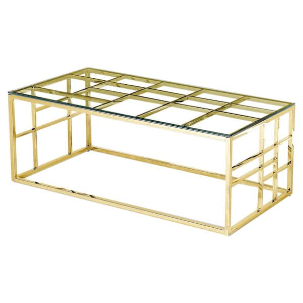 mason gold coffee table