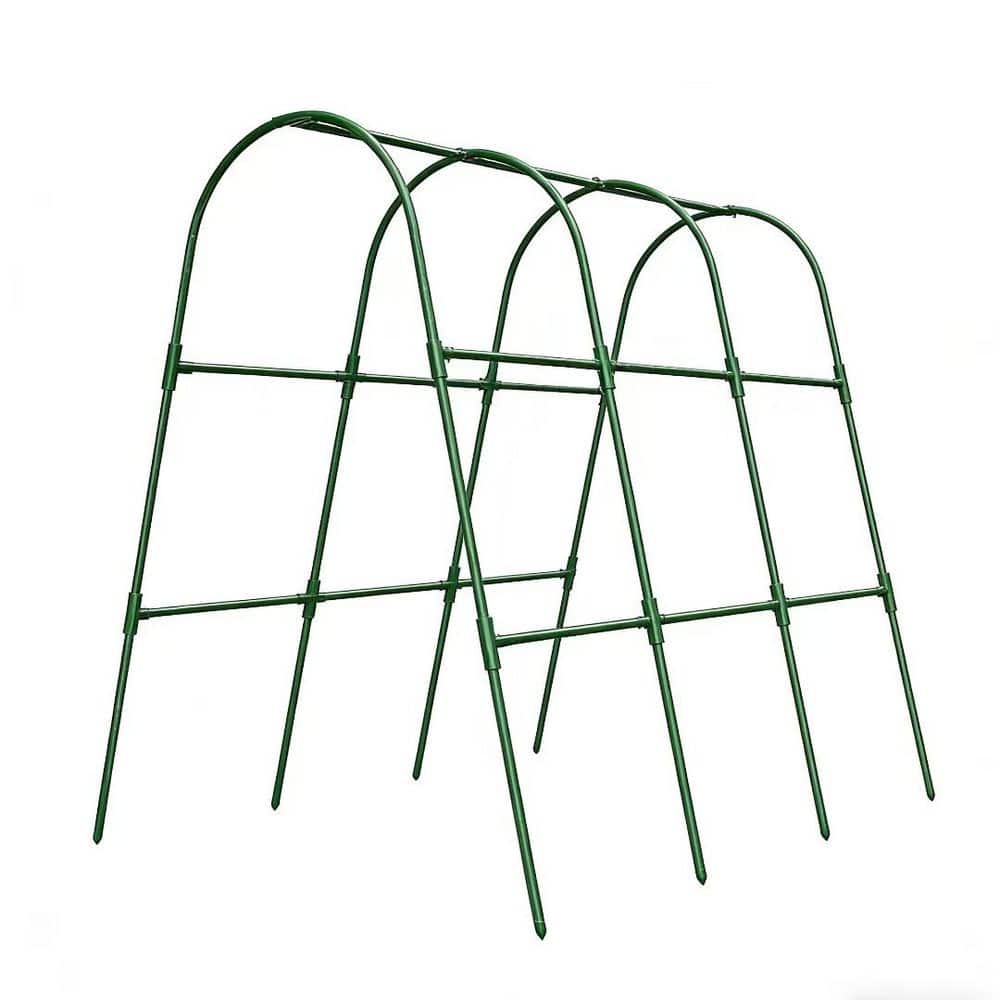 47.2 in. x 47.2 in. x 21.6 in. Metal Trellis with U-Shaped for Raised Bed, Outdoor Climbing Plants, Vegetables, Green price history on PriceWatchPro