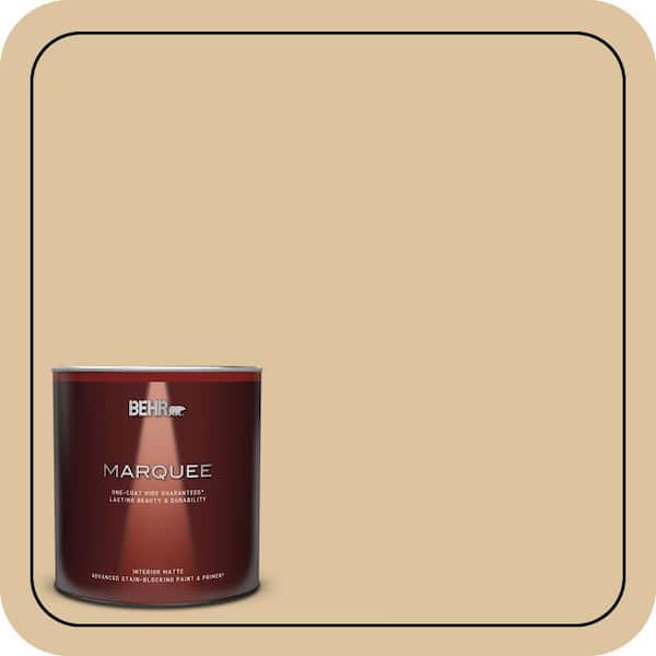 BEHR MARQUEE 1 qt. #ECC-13-1 Canoe Matte Interior Paint & Primer