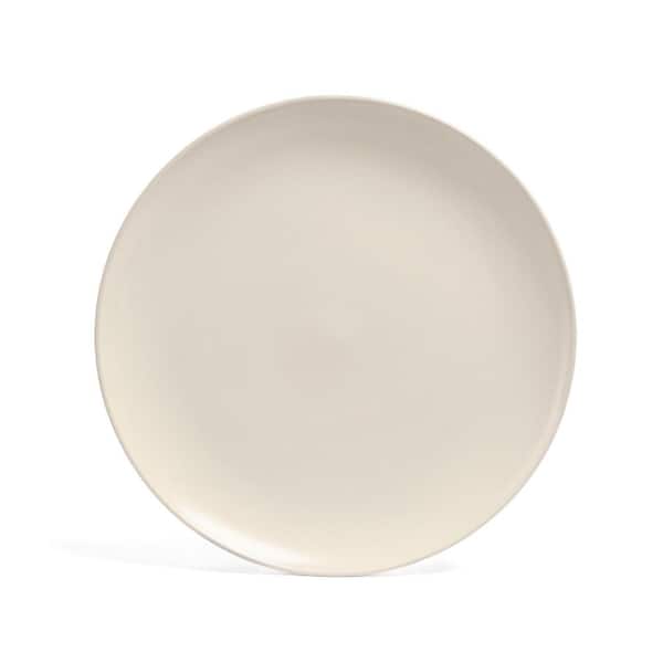 Coupe 13 in. Semi-Matte Ivory Hand-Finished Stoneware Round Serving Platter