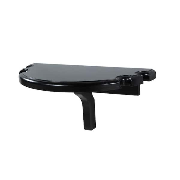 Hathaway Wall-Mounted Pub Table with Pool Cue Rests in Black