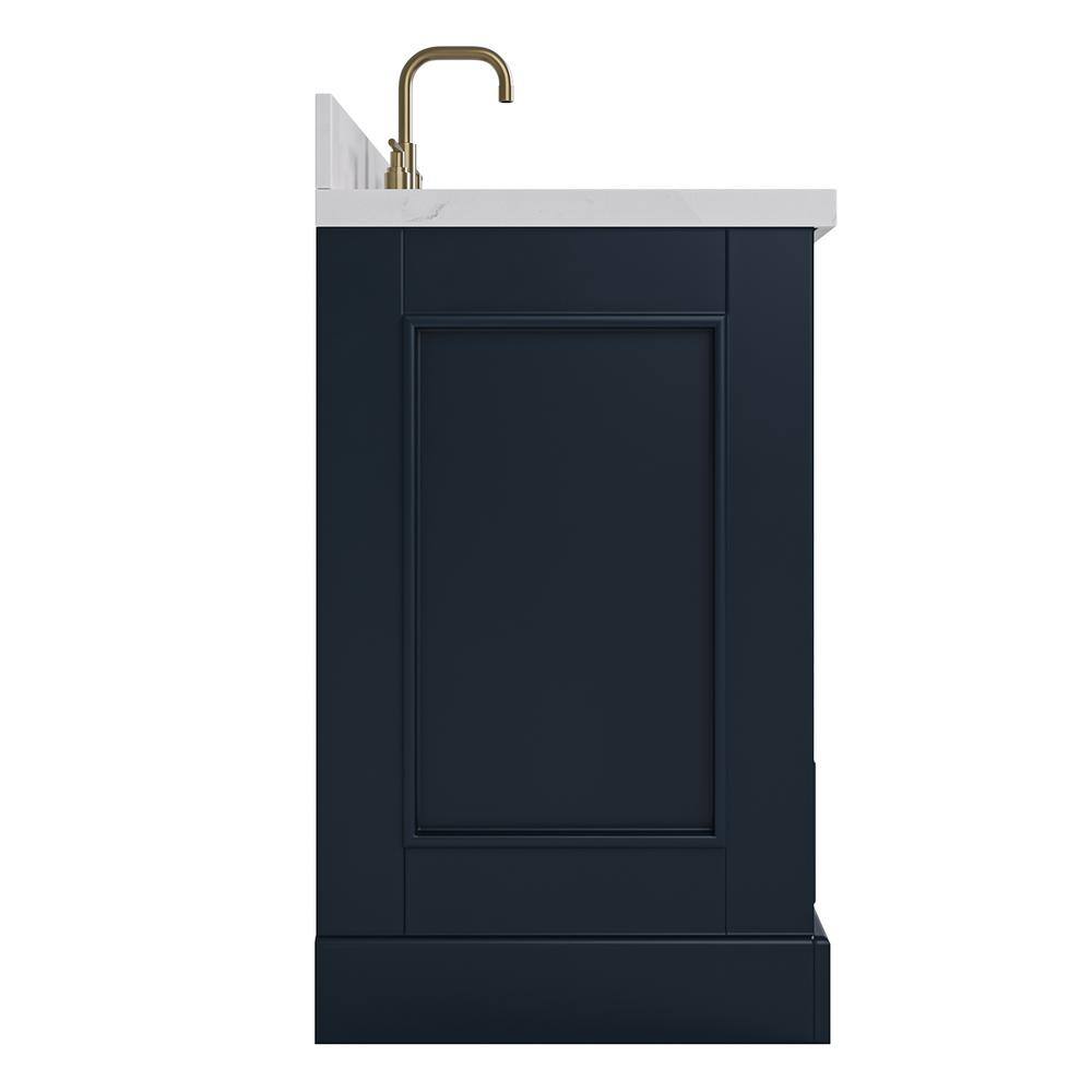 Midnight Blue 42" Single Bathroom Vanity with Carrara Marble Top