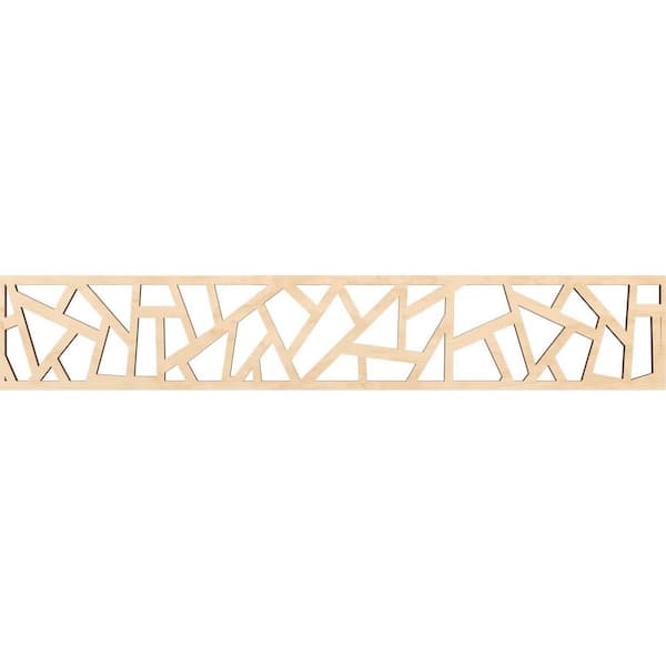 Ekena Millwork Harrisburg Fretwork 0.375 in. D x 46.625 in. W x 8 in. L Birch Wood Panel Moulding