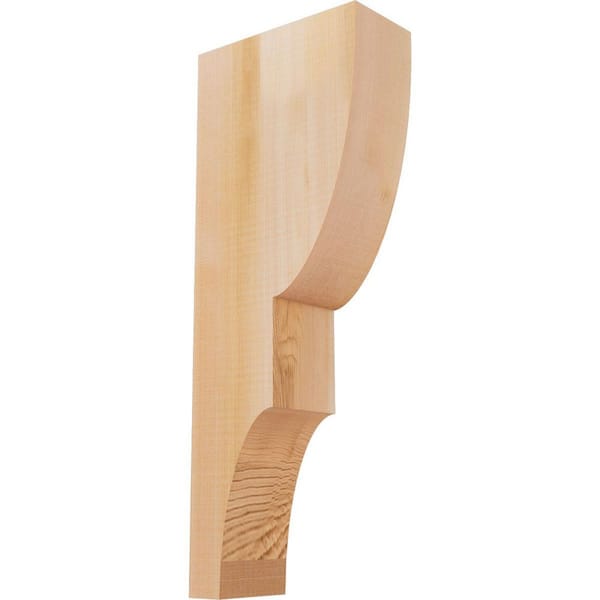 Ekena Millwork 3-1/2 in. x 8 in. x 20 in. Western Red Cedar Ridgewood Smooth Corbel