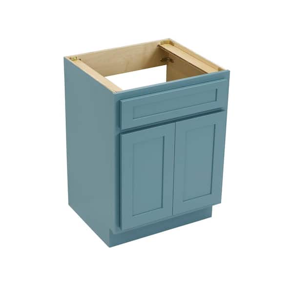 24 in. W x 21 in. D x 32.5 in. H 2-Doors Bath Vanity Cabinet Only in Sea Green