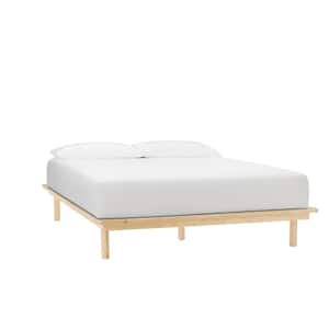 Banwick Natural Finish Queen Platform Bed (65.43 in. W x 12 in. H)