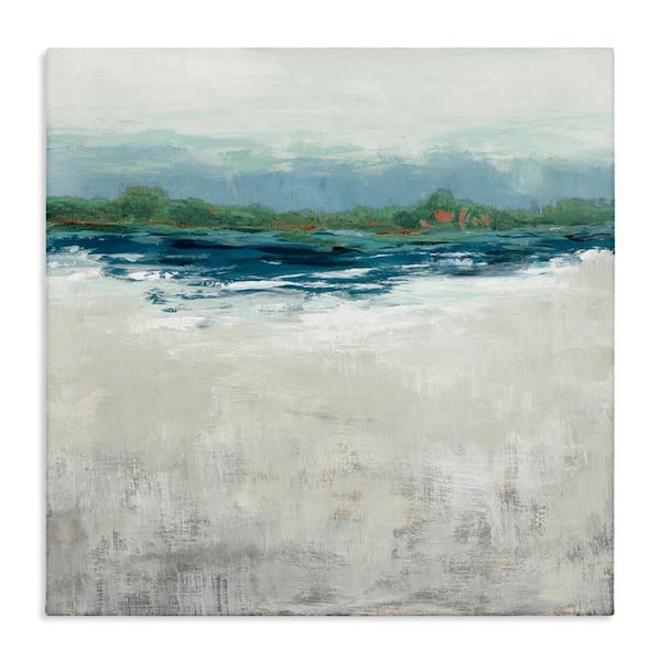 Stupell Industries Abstract Gradient Seascape by Jacob Q Unframed Abstract Graphic Art Print 17 in. x 17 in.