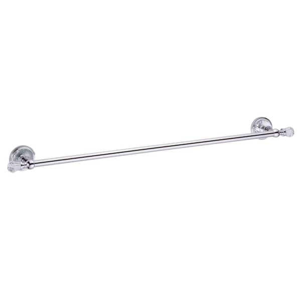 Pegasus Crystal 18 in. Towel Bar in Chrome