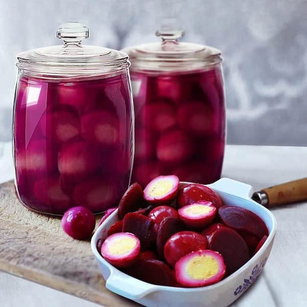 1-Piece 72 oz. Wide Mouth Glass Cookie Jar with Lid for Kitchen Storage and Laundry Room Organization