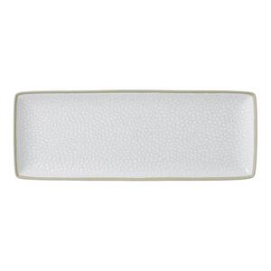 Gordon Ramsay Maze Grill Hammer 5.6 in. W x .9 in. H x 15.5 in. D Rectangular White Stoneware Serving Platter