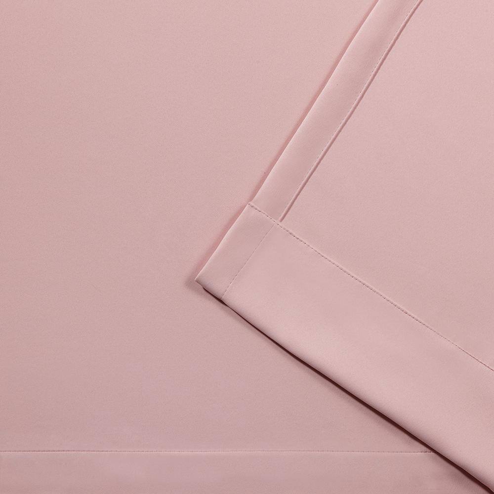 Mecca Orange Sateen Twill Blackout Grommet Curtain Panels, 52x96
