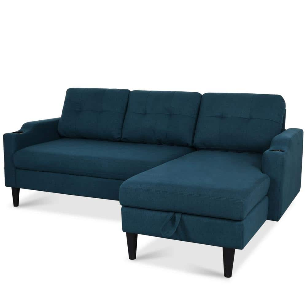 Harper & Bright Designs 74.8 In. L Shaped Fabric Sectional Sofa In ...