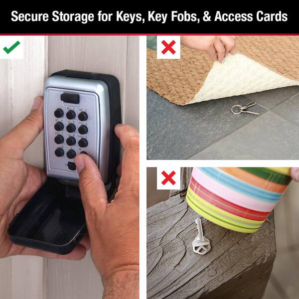 KeyGuard Pro Key Storage Lock Box Push Button Lockbox Alpha Numeric Key Safe 