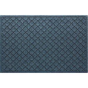 Bungalow Flooring Waterhog Argyle Navy 34 in. x 52 in. PET