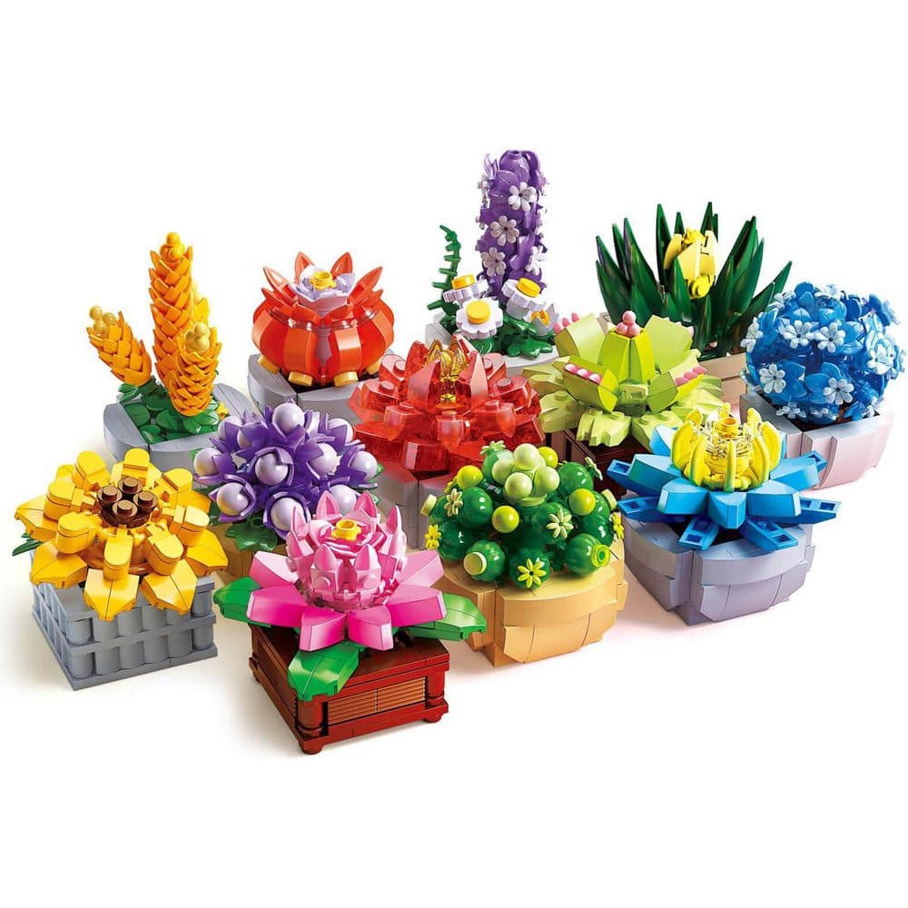 5 in. Botanical Collection 12-Piece Set Green Indoor Artificial