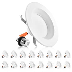4 in. 5000K Dimmable LED Recessed Light 750 Lumens Damp Rated Bright White (16-Pack)