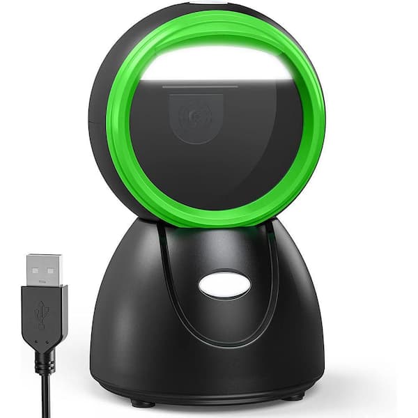USB Wired 1D 2D QR Desktop Barcode Scanner Platform Bar Code Scanner (1-Pack)