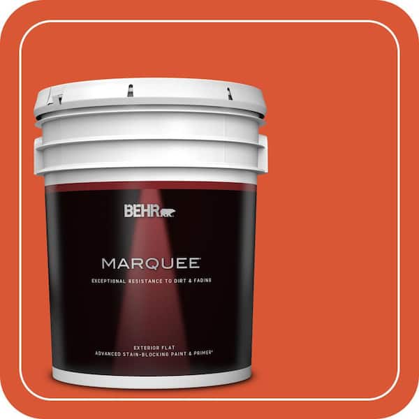 BEHR MARQUEE 5 gal. #P190-7 Inferno Flat Exterior Paint & Primer