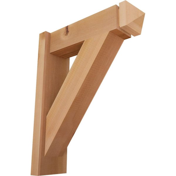 Ekena Millwork 6 in. x 22 in. x 18 in. Western Red Cedar Traditional Arts and Crafts Smooth Outlooker