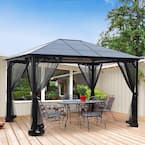 LAUREL CANYON 12 ft. x 10 ft. Outdoor Aluminum Gazebo with ...