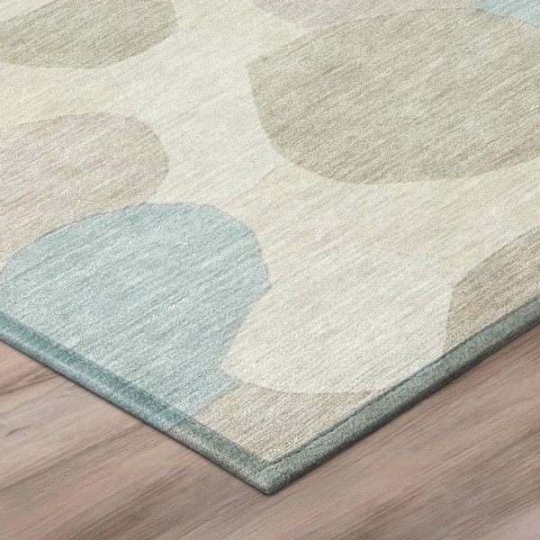 Chantille Machine Washable Indoor/Outdoor Abstract ACN3030 Ivory 9 ft. x 12 ft. Area Rug