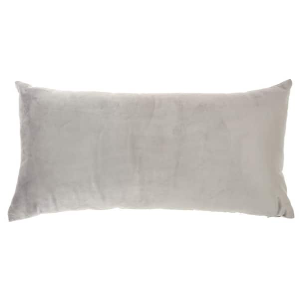 Storied Home Cotton Flannel Lumbar Pillow with Gingham Pattern and Fringe  DF5658 - The Home Depot