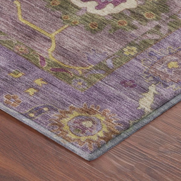 Mayfield Premium Machine Washable Abstract AMF2229 Merlot 3 ft. x 4 ft. Area Rug