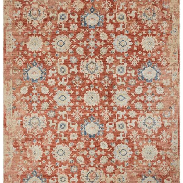 Rosemont 2 X 12 Red Abstract Washable Area Rug