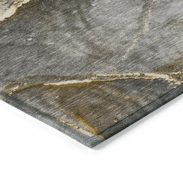 Chantille ACN525 Gold 9 ft. x 12 ft. Machine Washable Indoor/Outdoor Geometric Area Rug