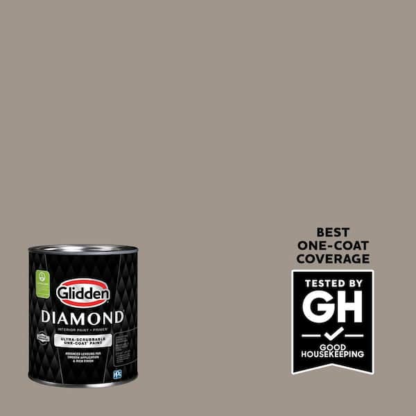 Glidden Diamond 1 qt. PPG1022-4 Rock Slide Flat Interior Paint with Primer