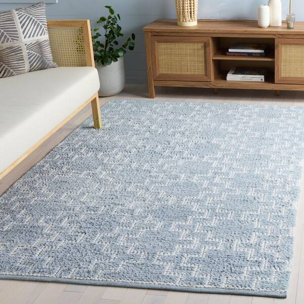 Vermont 4 ft. x 6 ft. Light Blue Tribal Area Rug