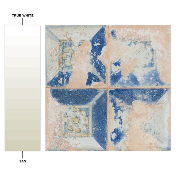 Merola Tile Kings Heritage Square 17-5/8 x 17-5/8 Ceramic Floor and Wall Tile - Case (5 Tiles)