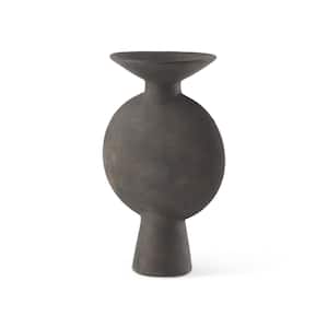 Kaz 6.7 L x 5.5 W x 11.2 H Earthy Brown Ceramic Vase