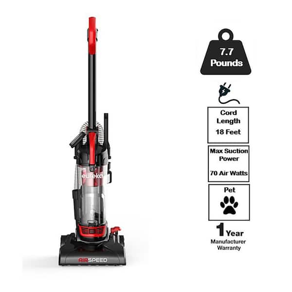 Air Speed Bagless Corded Washable Filter Multi-Surface Upright Vacuum in Red